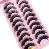 HBZGTLAD New 10 Pairs 3D Mink Lashes False Eyelashes Handmade Wispy Fluffy Long Lashes Natural Eye Makeup Tools Eye Lash