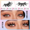 Losha 25mm Lashes 3D Faux Mink Lashes Fluffy Volume Eyelashes Thick Crossed Luxurious Soft Wispy Lashes Pack 4 Pairs Dra