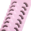Half Lashes Natural Looking Cat Eye Lashes Accent Eyelashes Multilayers Wispy Fluffy 3D Curly False Lashes Pack by Mavph
