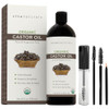 Viva Naturals Organic Castor Oil ColdPressed 16 fl oz For Face Hair Eyelashes USDA Organic NonGMO With Beauty Kit