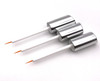 3 pcs 5ml Silver Acrylic Empty Eyelashes Tube Eyeliner Vials Bottle With Wand Applicators for EyelashEyebrow Growth Seru