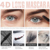 4D Silk Fiber Lash Mascara Waterproof Long Lasting Mascara Black Volume and Length Natural Exquisitely Full Lengthening