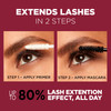 LOreal Paris Makeup Double Extend Tubing Mascara Lengthening 2 Step Mascara Smudgeproof Black Pack of 2