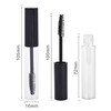 Coobbar 10ml 10pcs Empty Eyelashes Mascara Tube Vial Liquid Plastic Bottle Cosmetic Container With Black Cap