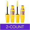 Maybelline Volum Express Colossal Washable Mascara Makeup Volumizing Classic Black 2 Count
