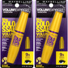 Maybelline Volum Express Colossal Washable Mascara Makeup Volumizing Classic Black 2 Count