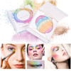 FantasyDay Pro 6 Colors 3D Baked Rainbow Highlighter Eyeshadow Makeup Palette Xmas Cosmetic Blusher Shimmer Powder Conto