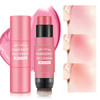 LOKFAR Cream Blush Stick for Cheeks 2 in 1 Multi Makeup Blush with Brush for Cheeks Tint Eyes Lips Waterproof Smooth Cre