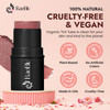 BaeBlu Organic Blush Tube Cabernet 100 Natural Vegan Cream Blush Sticks MultiUse Bronzer Highlighter for Lips Cheeks Eye