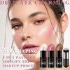 NewBang 3 Pcs Cream Blush Contour Highlighter Stick for Cheeks Eyes Lips Lightweight Dewy Finish Blush Stick Waterproof