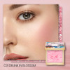 CATKIN Powder Blush for Cheek Blusher Natural Shimmering Blush Highlight 2 in 1 Creamy Blendable Baked Blush Palette 10g