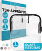 BORSALI TSA Approved Toiletry Bag - Clear Quart Size for 3-1-1 LIquids for Carry On Travel - Toiletries Organizer - Cosmetic Pouch with Zipper - Trav online at globaldelivered