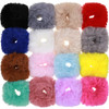 WILLBOND 16 Pieces Fur Hair Scrunchies Pom Pom Ponytail Holder Hair Ties for Women Girls Hair Accessories online at globaldelivered