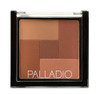 Palladio 2 In 1 Mosaic Powder Blush and Bronzer Silky Smooth Face Makeup Pressed Five Color Hues from Shimmering Pinks t