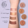 Giselle Cosmetics Selfish Bronzer Organic Makeup Palette with Eyeshadow Highlighter Face Powder Contour Travel Size Glow