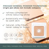 Honeybee Gardens Pressed Mineral Powder Foundation Refill Malibu Medium Olive Shade Adjustable Coverage Natural Finish W