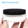 Kalevel Empty Makeup Powder Container 50ml with Puff Loose Face Compact Case Plastic Cosmetic Jars Travel Containers Ref