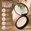 Organic Pressed Setting Powder TalcFree NonToxic Translucent Powder with Matte Finish Oil Absorbing Pore Minimizing 16 H