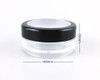 yueton 10pcs Black Edge Open Window 10 Gram Empty Clear Plastic Powder Compact Cosmetic Containers