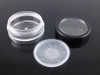 yueton 10pcs Black Edge Open Window 10 Gram Empty Clear Plastic Powder Compact Cosmetic Containers