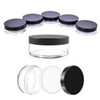 AKOAK Capacity 30 ml1 oz Empty Reusable Plastic Loose Powder Compact Container DIY Makeup Powder Case with Sifter and Li