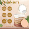 Pure Vie 5 Colors LongLasting Lightweight Multilayer Matte Loose Setting Powder Pressed Powder Face Makeup Contour Palet