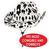 Beistle Cow Print Cowboy Hat One Size Fits Most Animal Print Hats