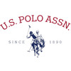 US Polo Assn Mens Analog Watch White Dial with Red and Blue Striped Grosgrain Strap Luminous Hands and Adjustable Fit fo