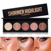 Highlighter Powder Palette Makeup Palette Facial Bronzers Illuminator Palette Highlighter Baked Waterproof Long Lasting