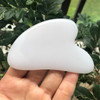 Fekuar Synthetic White Jade Gua Sha Massage Tool for Body Skin Facial Crystal Scraping Board for SPA Acupuncture Therapy
