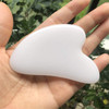 Fekuar Synthetic White Jade Gua Sha Massage Tool for Body Skin Facial Crystal Scraping Board for SPA Acupuncture Therapy