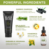 SHVYOG Blackhead Peel Off Face Mask 3in1 Blackhead Remover Mask with Brush Tea Tree Oil Serum Charcoal Mask for Deep Cle