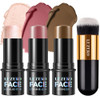 Lezero 3Pcs Contour Stick Makeup Kit Shades with Highlighter Blush and Bronzer Stick for Sculpt the Face and All Skin Ty