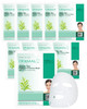 DERMAL Green Tea Collagen Essence Facial Mask Sheet 23g Pack of 10 Hydrating and Soothing for Sensitive Oily Skin Revita