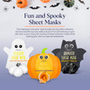 SpaLife Facial Mask Sheet Bundle Pumpkin Ghost Bat Halloween Character Mask Bundle Face Masks for Skin Care Moisturizing