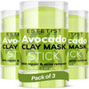 Avocado Clay Mask Stick Set Deep Pore Cleanser Blackhead Remover Replenishing Moisture Oil Control and Balance Skin Deto
