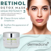 Retinol Detox High Potency Mask Blend for Face Natural Organic Botanical Plant Extracts Clarifying Soothing for Skin tha