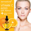 Vitamin C 6000 wRetinol AntiAging Serum for Face Pharmaceutical Grade Helps Smooth Wrinkles Brightens Complexion Improve