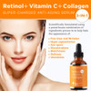 Retinol Vitamin C Collagen Super Charged AntiAging Serum for Face Pharmaceutical Grade Quality Helps Smooth Plump Fine L