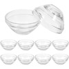 Cabilock 10PCS Facial Mixing Bowls 3 Inch Clear Glass Esthetician Measuring Bowls for Facials Small DIY Face Mud Mask Co