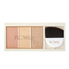 FLOWER Beauty By Drew Barrymore Shimmer Strobe Highlighting Palette Glowing Bronzer Powder Kit For Face Blendable Covera