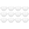 Beaupretty Glass Facial Mask Bowls 12Piece Set 236 Inch Clear Essential Oil Mixing Bowls with Smooth Edges for Salon Spa
