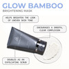 COSMEDIX Glow Bamboo Brightening Facial Mask PM Exfoliating Facial Scrub for Tired Dull Uneven Skin AntiAging Gentle Nig