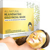 Doppeltree Gold Facial Mask Premium Hydrogel Sheet Face Masks for Skin Care Beauty Hydrating Anti Aging Facemask with Co