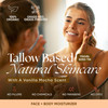 Eat My Face Quick Absorb Beef Tallow Face Moisturizer 40 fl Oz NonGreasy Grass Fed Pure Beef Tallow for Skin Face Neck B
