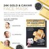 Azure Cosmetics 24K Gold and Caviar Anti Aging Luxury Face Mask Hydrating Firming Facial Mask Helps Reduce Wrinkles Fine