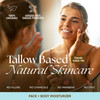 Eat My Face Grass Fed Beef Tallow Face Moisturizer Organic Beef Tallow for Skin Face Body Hands Deep Moisturizer for Dry