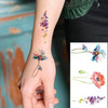 COKTAK 12PiecesLot 3D Watercolor Lavender Flower Temporary Tattoos For Women Body Art Arm Fake Flora Adults TattooSticke