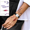 COKTAK 12PiecesLot 3D Watercolor Lavender Flower Temporary Tattoos For Women Body Art Arm Fake Flora Adults TattooSticke