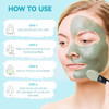 BOJICA 3PCS Clay Face Mask Skincare Facial Skin Care Mask for Deep Pore Cleansing Turmeric Dead Sea Mud Green Tea Purify